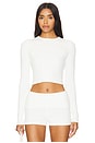 view 1 of 4 Clarisse Crewneck Sweater in White