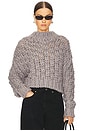 x Bridget Jolene Knit Sweater in Heather Grey