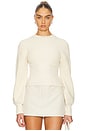 Anastasia Knit Sweater in Ivory