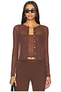 view 1 of 5 GILET LAYLA in Brown