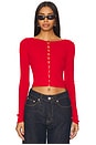 view 1 of 4 Ciara Cardigan in Red