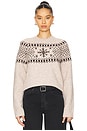 view 1 of 4 Josette Fairisle Sweater in Beige & Brown Multi