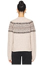 view 3 of 4 Josette Fairisle Sweater in Beige & Brown Multi