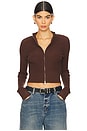 view 1 of 4 Roxana Zip Sweater in Brown