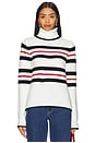 view 1 of 4 Oc?ane Turtleneck Pullover in Black & Red Stripe