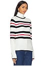 view 2 of 4 Oc?ane Turtleneck Pullover in Black & Red Stripe