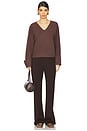 view 4 of 4 Aurelia V Neck in Brown
