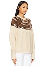view 2 of 4 Andrea Fairisle Sweater in Beige & Brown Multi
