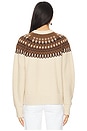 view 3 of 4 Andrea Fairisle Sweater in Beige & Brown Multi
