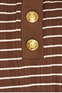 view 5 of 5 Camelia Stripe Short Sleeve Polo in Brown & Ivory