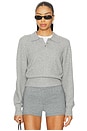 view 1 of 5 Mattelyn Polo Sweater in Heather Grey