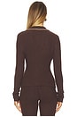 view 3 of 5 Tila Rib Cardigan in Brown & Tan
