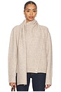 view 1 of 4 Oren Scarf Neck Cardigan in Oatmeal