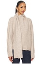 view 2 of 4 Oren Scarf Neck Cardigan in Oatmeal