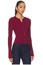 view 2 of 4 Gema Rib Cardigan in Dark Cherry