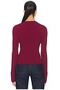 view 3 of 4 Gema Rib Cardigan in Dark Cherry