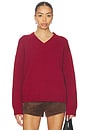view 1 of 4 Haisley V Neck Sweater in Red
