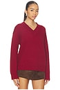 view 2 of 4 Haisley V Neck Sweater in Red
