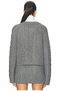 view 3 of 4 Ibona Cable Cardigan in Dark Heather Grey
