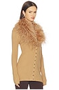 view 2 of 4 Jovana Feather Cardigan in Camel