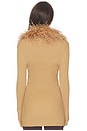 view 3 of 4 Jovana Feather Cardigan in Camel