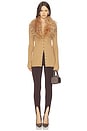 view 4 of 4 Jovana Feather Cardigan in Camel