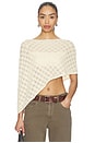 view 1 of 5 Emery Textured Poncho in Ivory