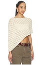 view 2 of 5 Emery Textured Poncho in Ivory