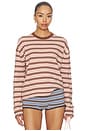 view 1 of 5 PULL AMALIA  in Pink & Brown Stripe