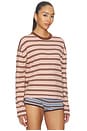 view 2 of 5 PULL AMALIA  in Pink & Brown Stripe
