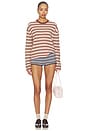 view 4 of 5 PULL AMALIA  in Pink & Brown Stripe
