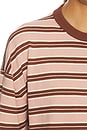 view 5 of 5 PULL AMALIA  in Pink & Brown Stripe