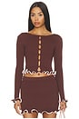 view 1 of 4 GILET BELLA  in Brown & Pink