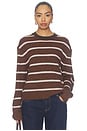 view 1 of 4 Kristin Stripe Pullover in Brown Multi