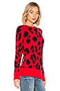 view 2 of 4 Speak Up Sweater in Red Leopard
