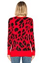 view 3 of 4 Speak Up Sweater in Red Leopard