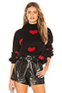 view 1 of 4 Heart Sweater in Black & Red