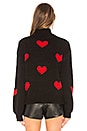 view 3 of 4 Heart Sweater in Black & Red