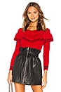 view 1 of 4 Ruffle Sweater in Red