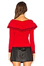 view 3 of 4 Ruffle Sweater in Red