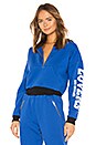 view 2 of 5 Hailey Cropped Hoodie in Cobalt
