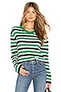 view 1 of 4 Rock N Roll Sweater in Green Stripe