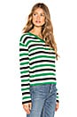 view 2 of 4 Rock N Roll Sweater in Green Stripe