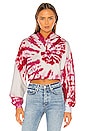 view 1 of 4 Tie Dye Crop Hoodie in Pink Swirl