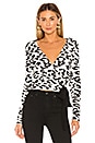 view 1 of 5 Leopard Wrap Sweater in Snow Leopard