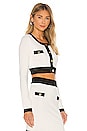 view 2 of 4 Mad Love Cardigan in White & Black