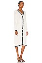 view 3 of 4 Isabella Cardigan in White & Black