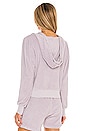 view 3 of 4 Wyatt Crop Puff Sleeve Hoodie in Lavender