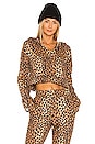 view 1 of 4 Leopard Print Hoodie in Chocolate Leopard