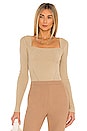 view 1 of 4 Tie Back Fitted Rib Sweater in Nude